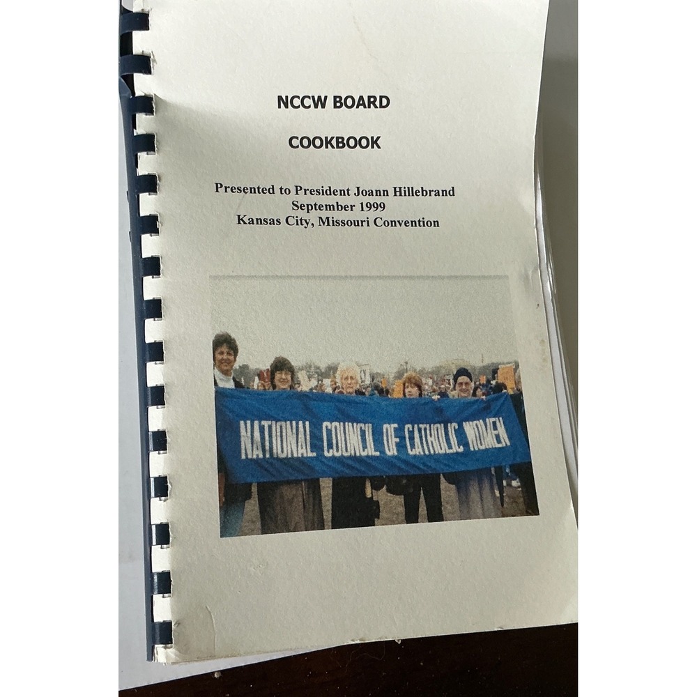 Vintage 1999 NCCW Board Cookbook National Council of Catholic Women Kansas City